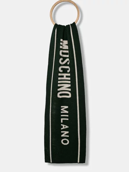 Moschino fular bărbați cu model verde