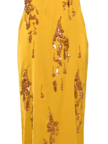 Rochie maxi Des Phemmes cu paiete cu spatele deschis