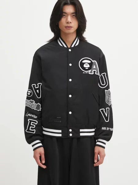 AAPE geacă bomber Main de tranziție oversize negru
