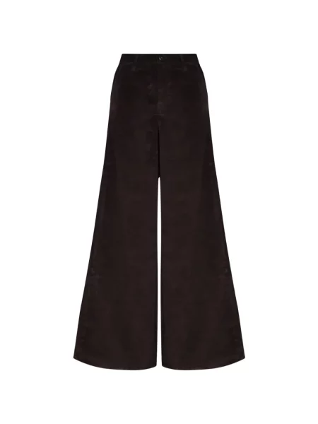 Pantaloni palazzo Lois Jeans de catifea cord maro