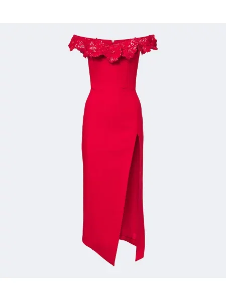 Rochie David Koma de lână roșu