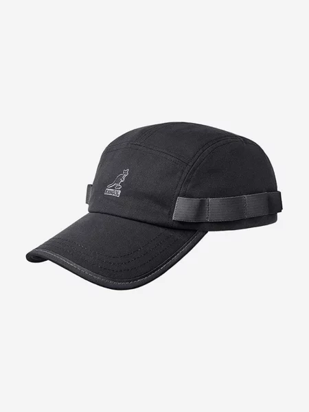 Kangol czapka z daszkiem Wax Utility 5 Panel z aplikacją czarny
