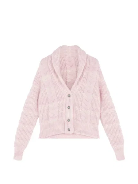 Cardigan Fortela cu decolteu în V roz