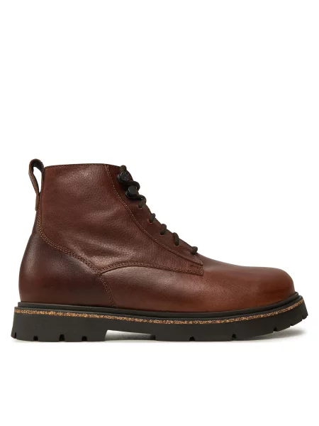 Gležnjarji Birkenstock s čipko rjava