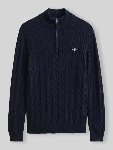 Gant sweter z golferm granatowy