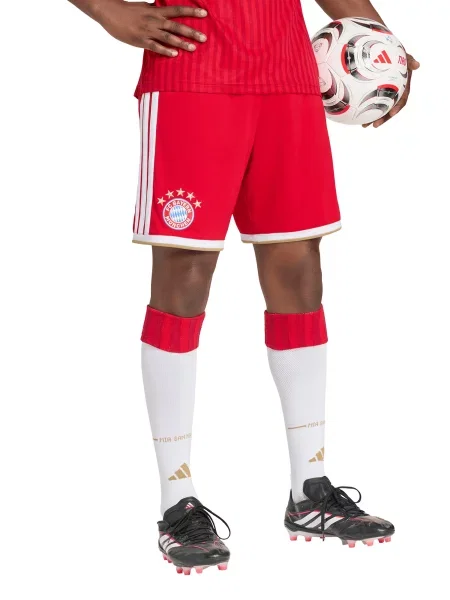 ADIDAS PERFORMANCE Športové nohavice FC Bayern München ťavej srsti / azúrová / červená biela