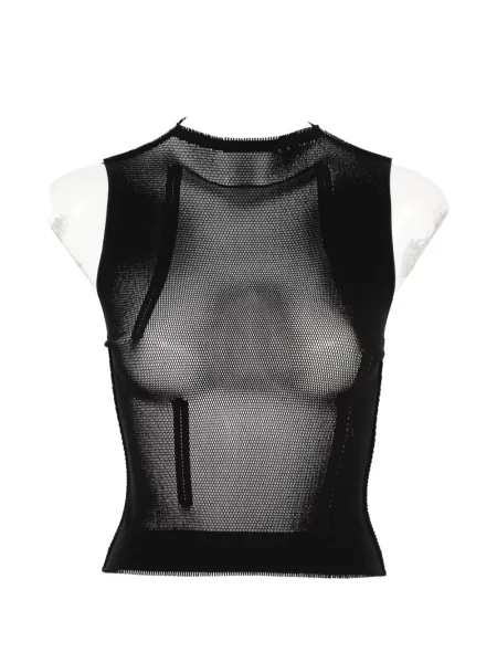 Top Issey Miyake z siateczką czarny
