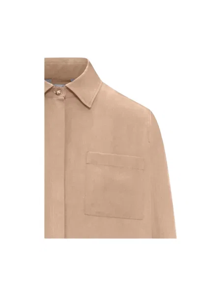 Lniana koszula Max Mara beżowa
