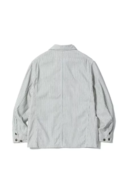 Cămașă de blugi Sugar Cane Jeans cu dungi alb