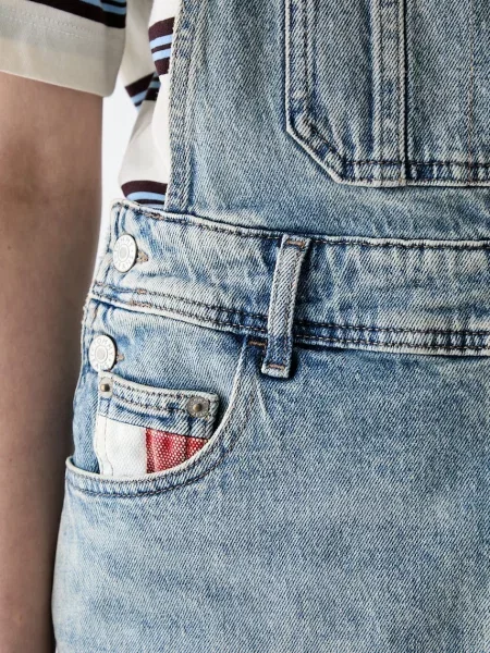 Tommy Jeans рокля от деним синьо