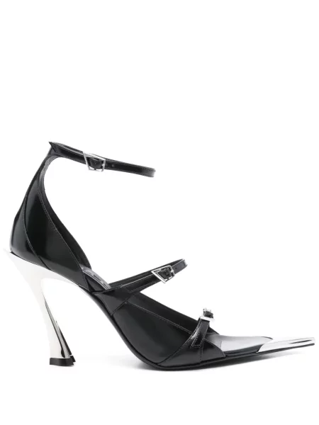 Sandale Mugler din piele negru