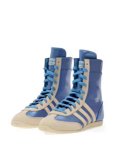 Sneakerși Adidas Gazelle din piele cu bretele albastru
