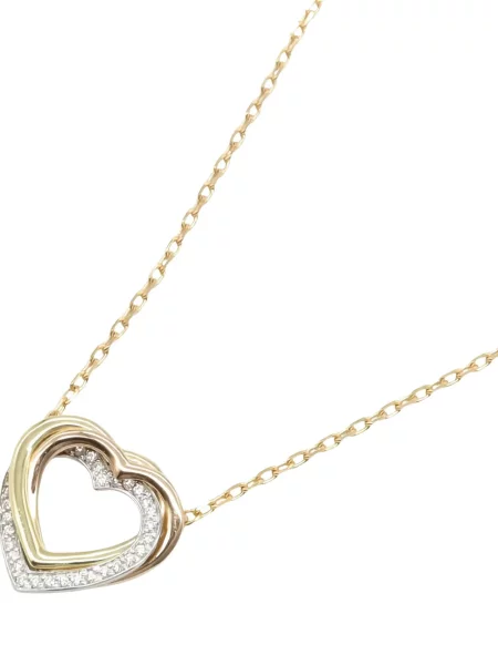 Colier Cartier cu motiv cu inimi auriu