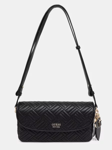 Guess torebka bagietka z imitacji skóry SALLY czarna