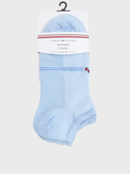 Носки Tommy Hilfiger с сеткой голубые