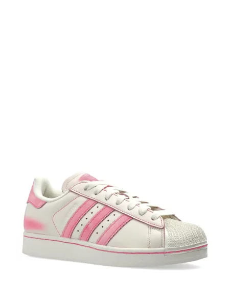 Sneakerși Adidas Superstar cu autograf alb