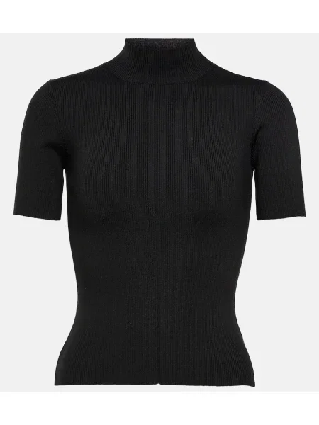 Pulover Oscar De La Renta de mătase negru