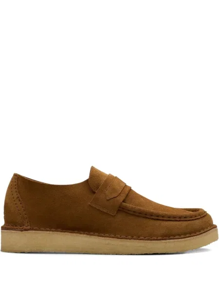 Pantofi loafer Clarks Originals din piele de căprioară maro