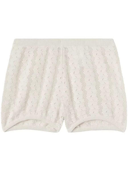 Scurt pantaloni scurți Palm Angels tricotate alb