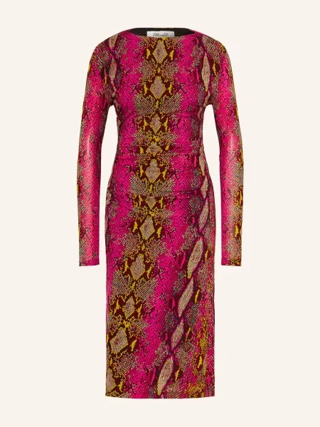 Diane Von Furstenberg Jerseyové Šaty Darrius růžová / tmavě / žlutá červená