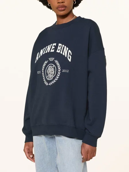 Anine Bing Bluza Miles blau biała