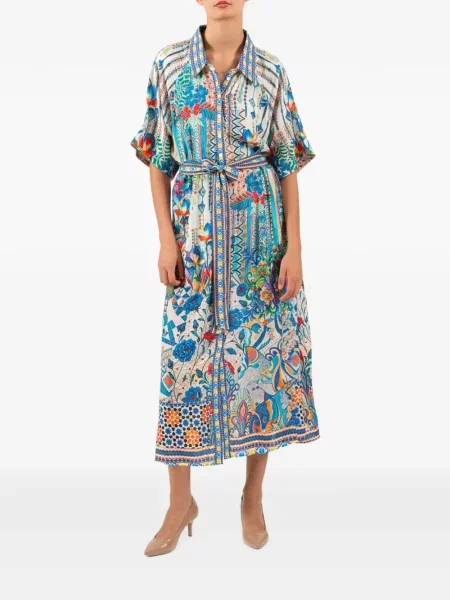 Rochie midi Saraco cu imagine albastru
