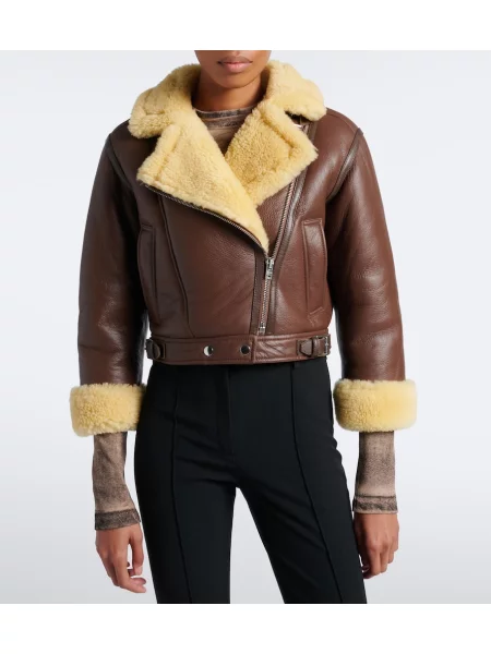 Geanta de piele Acne Studios maro