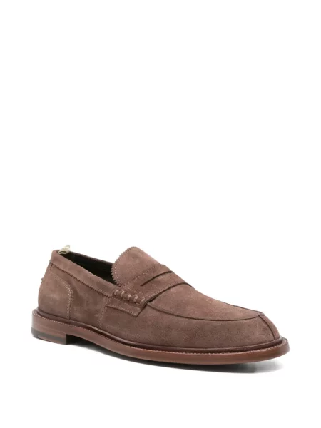 Pantofi loafer Officine Creative din piele de căprioară maro