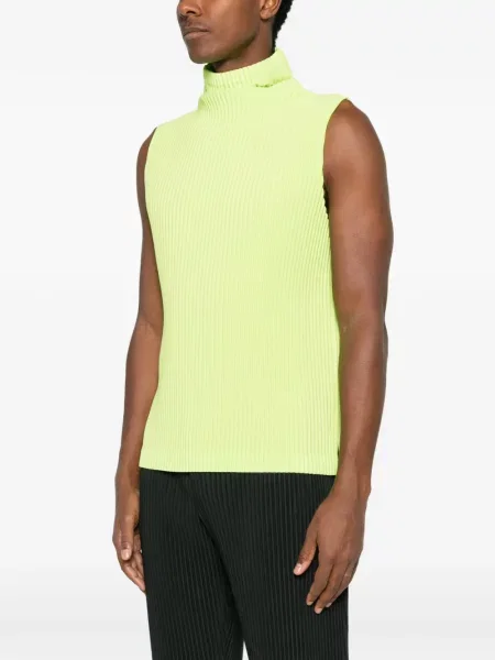 Елек Homme Plissé Issey Miyake без ръкави зелено