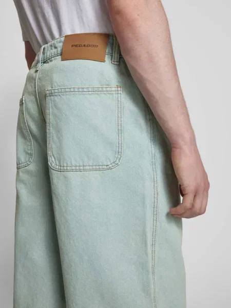 Bermudy z wyhaftowanym logo model ‘KOLAR’ Pegador niebieskie