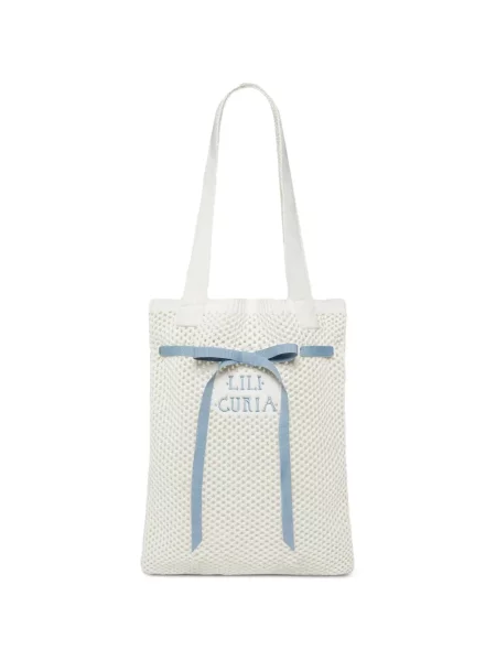 Geantă shopper Lili Curia tricotate alb