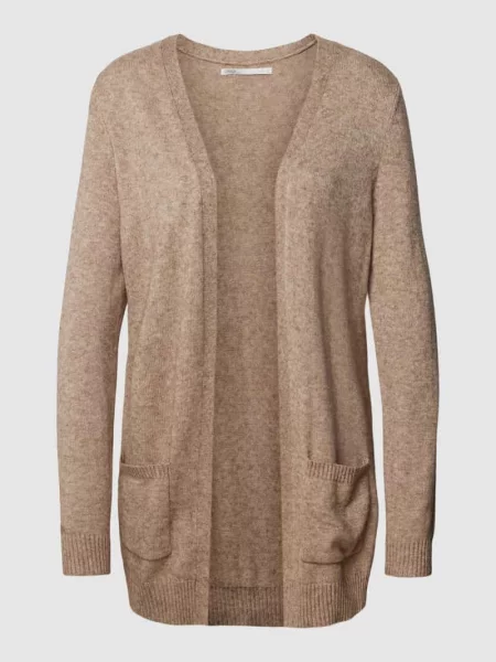 Kardigan o kroju regular fit z mieszanki model ‘LESLY’ Only beżowy