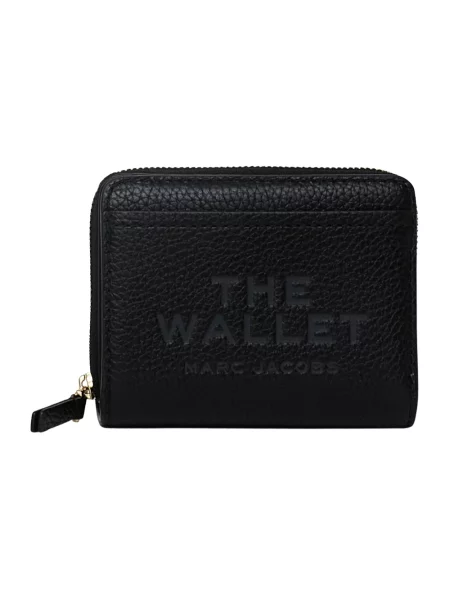 Kompaktowy portfel Marc Jacobs skórzany czarny