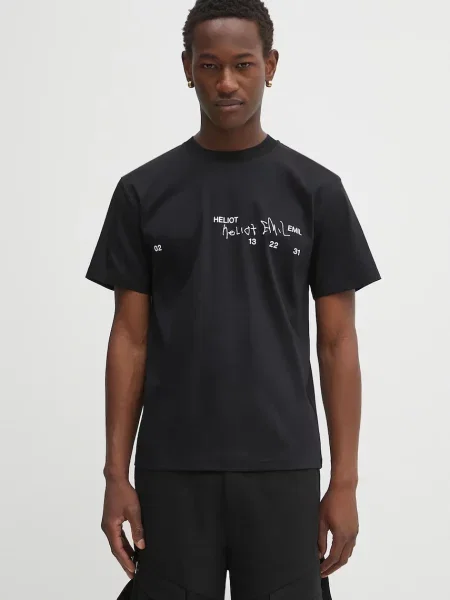 Футболка Heliot Emil з принтом чорна