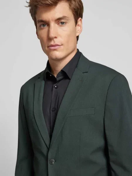 Marynarka na 2 o kroju slim fit z kieszenią z patką Selected Homme czarna