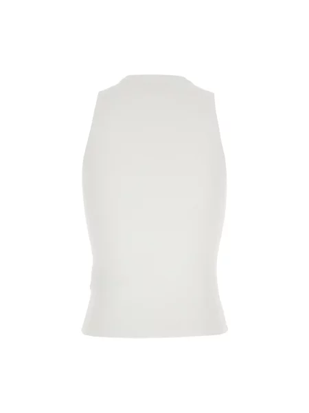 Top Diesel elegancki żakardowy na ramiączkach biały