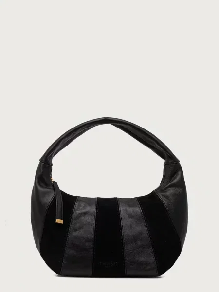Geanta hobo Twinset din piele negru