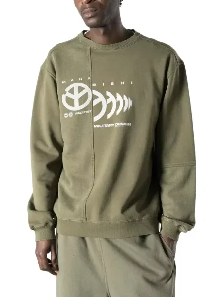 Pulover Maharishi cu imagine verde