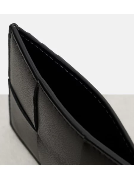 Usnjena denarnica Bottega Veneta črna