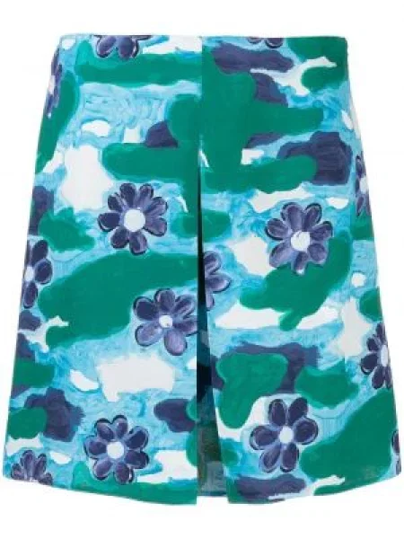 Fusta mini Marni cu model floral cu imagine albastru