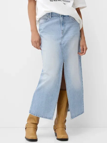 Bershka Fustă denim albastru