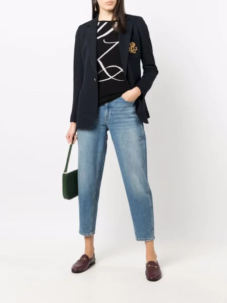 Raštuotas palaidinė be rankovių Lauren Ralph Lauren juoda