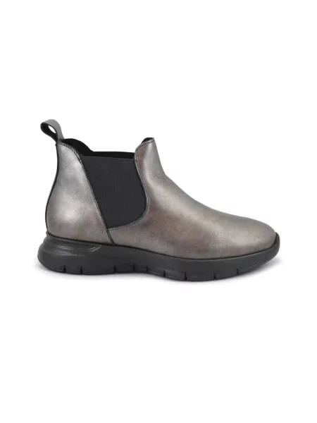 Frau Čizme FRAU canna fucile donna scarpe stivaletti pelle elastico srebro
