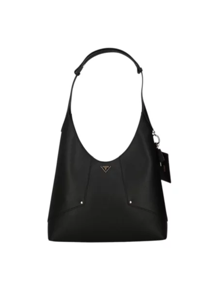 Torebka hobo Guess skórzana czarna