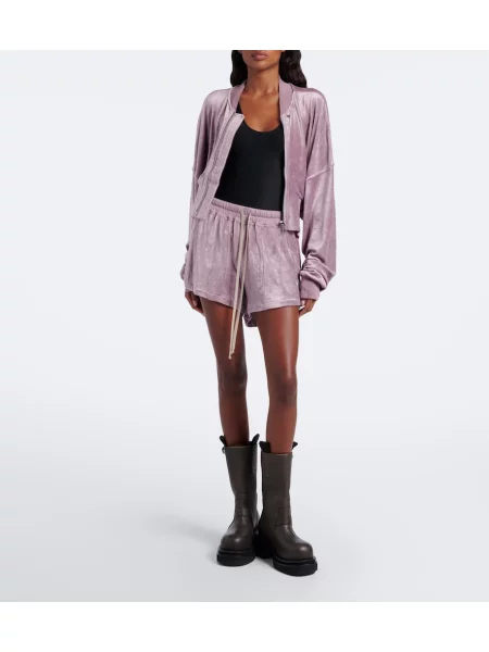 Pantaloni scurți Rick Owens de catifea roz