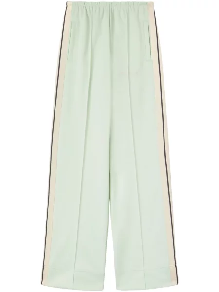 Pantaloni Palm Angels cu dungi verde