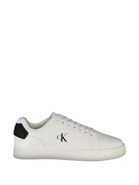 Sneakerși Calvin Klein din piele cu imagine alb