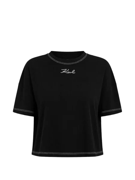 Tricou Karl Lagerfeld cu autograf negru