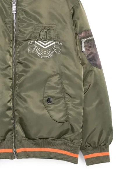 Kurtka bomber dziecięcy Roberto Cavalli zielony