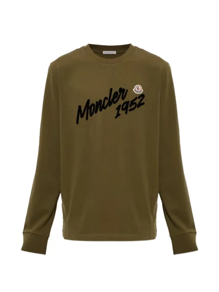 Lung tricou Moncler cu imagine verde